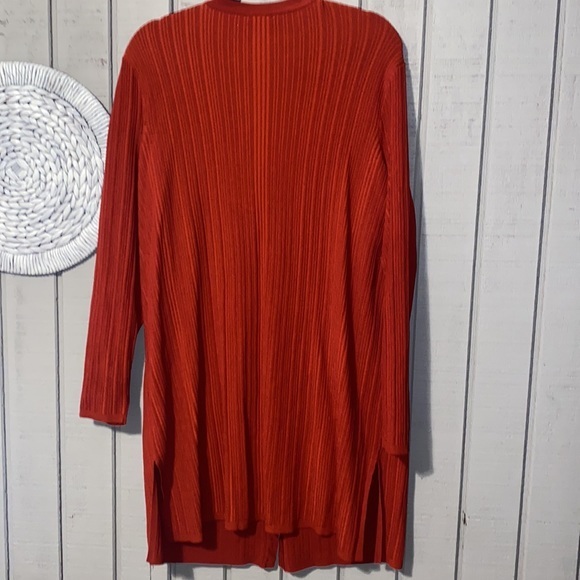 Chico’s long cardigan women’s size 3 burnt orange with pockets‎ - Picture 6 of 6